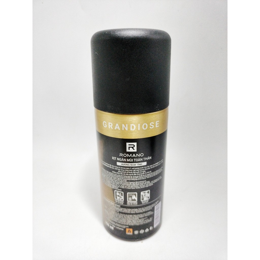 Xịt khử mùi toàn thân Romano 150ml