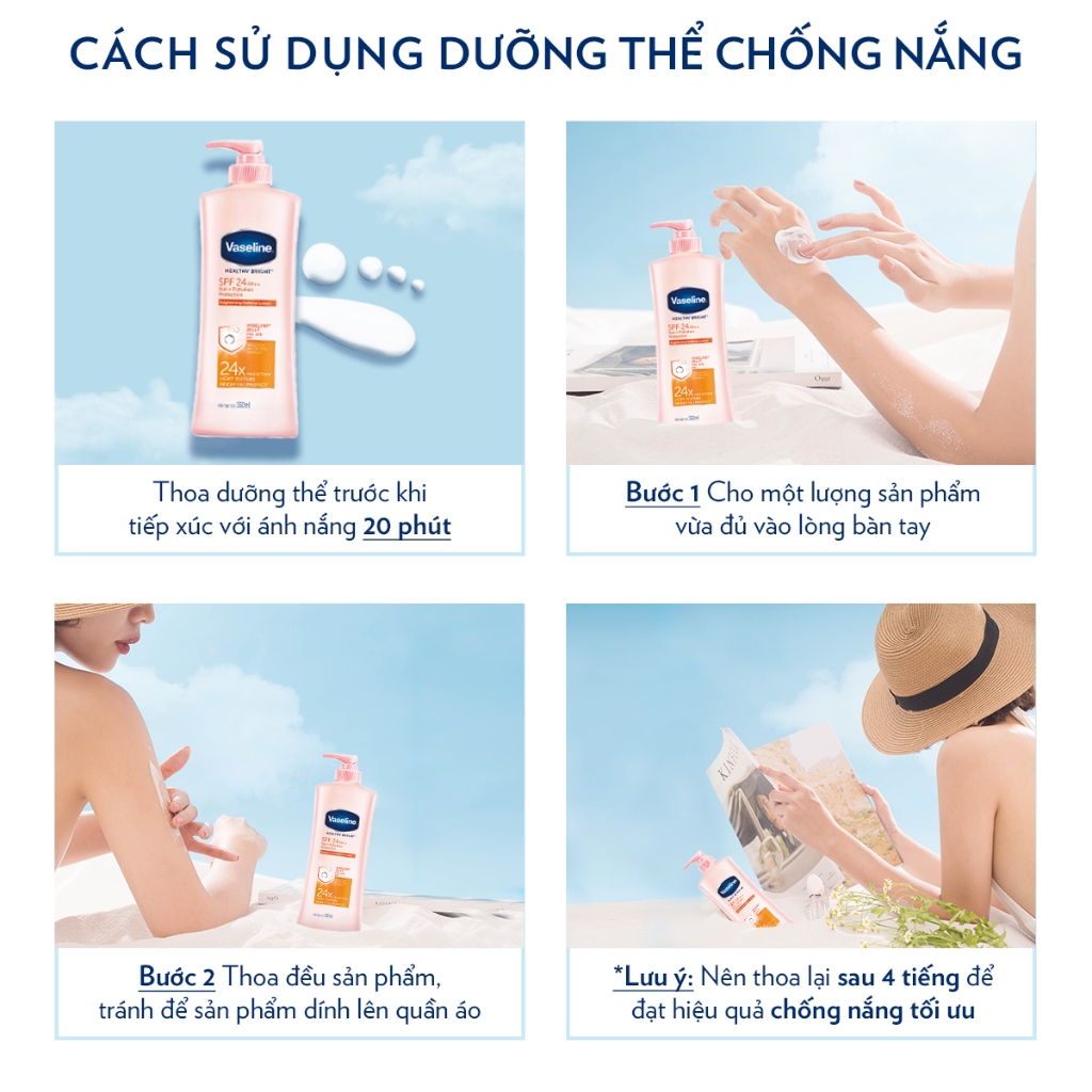 Sữa dưỡng thể Vaseline - Dạng Chai-thái lan