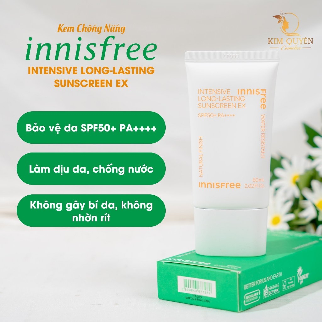 Kem Chống Nắng Innisfree Tone Up No Sebum Sunscreen EX 60ml-mẫu mới