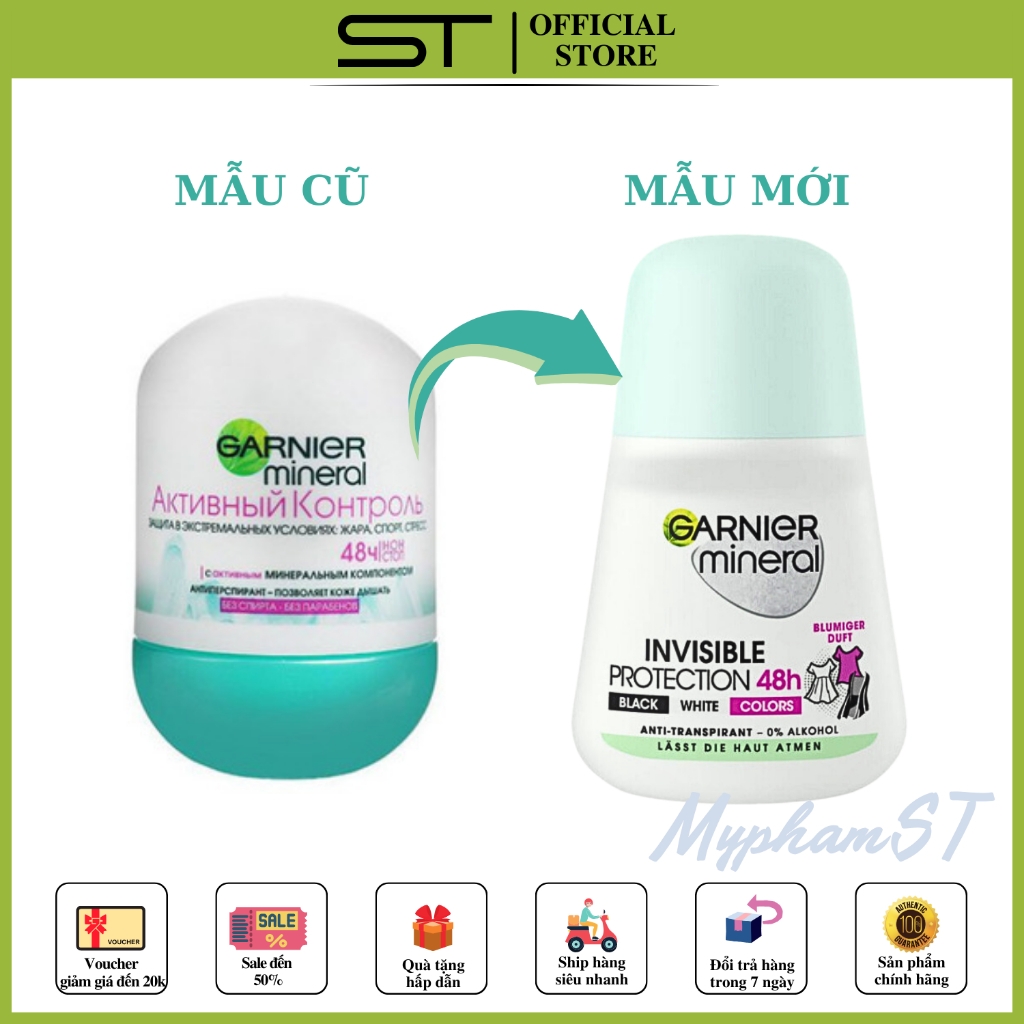 Lăn khử mùi Garnier Mineral-nga