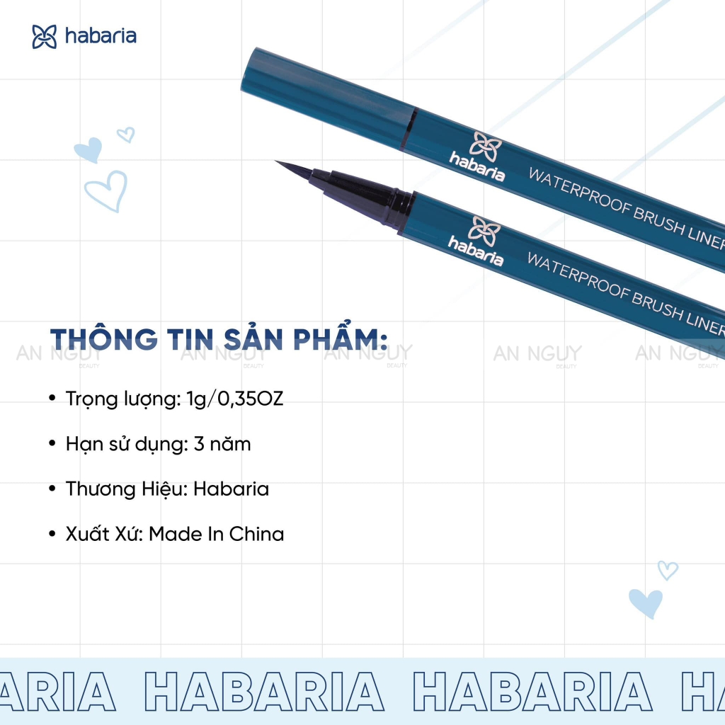 Dạ kẻ mắt Habaria màu đen-TQ