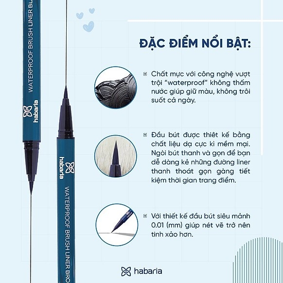 Dạ kẻ mắt Habaria màu đen-TQ