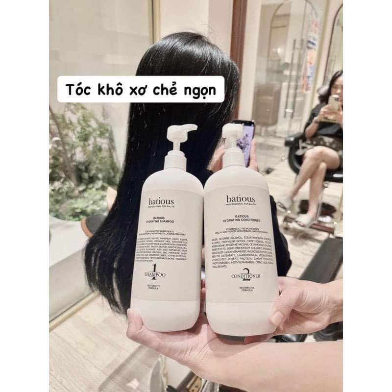Cặp Dầu Gội Xả Batious -960ml Ngăn Ngừa Giảm Rụng Tóc. Dầu Gội Xả Mượt Tóc, Nhanh Mọc Tóc Nhanh-uk