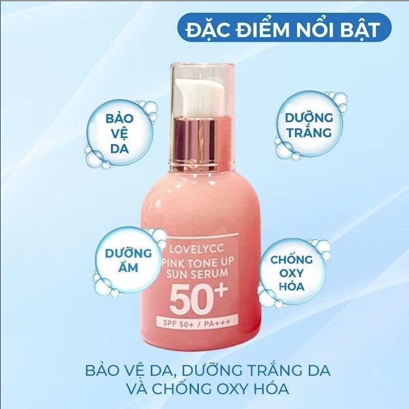 Serum chống nắng LOVELY CC PINK TONE UP-hàn