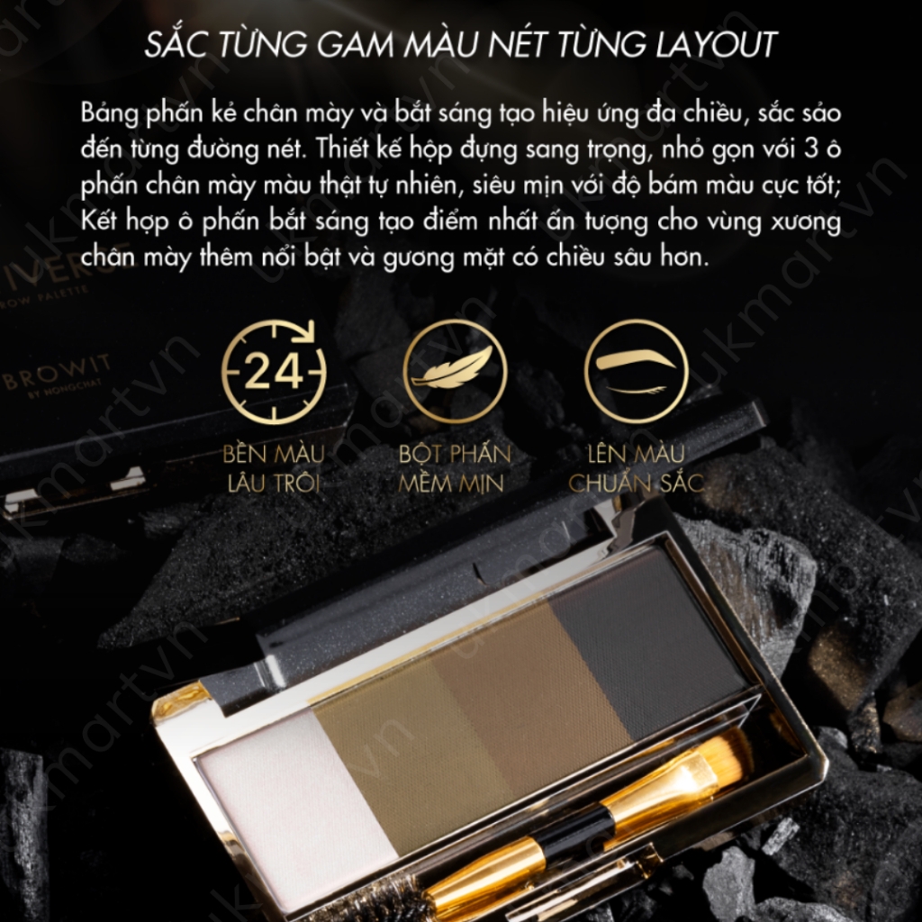 Bột tán chân mày NONGCHAT BROWIT - 4 màu-HÀN