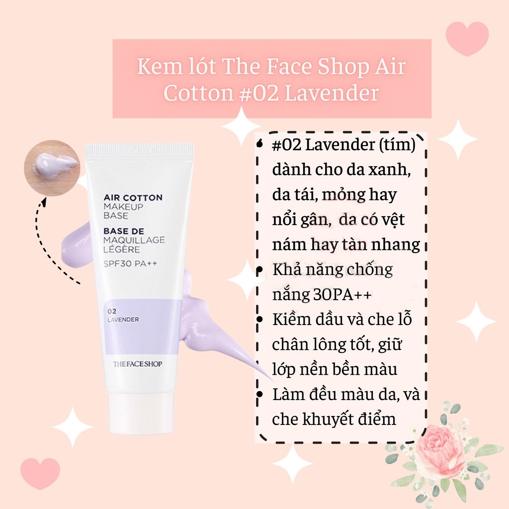 Kem lót The Face Shop Air Cotton Makeup Base-hàn
