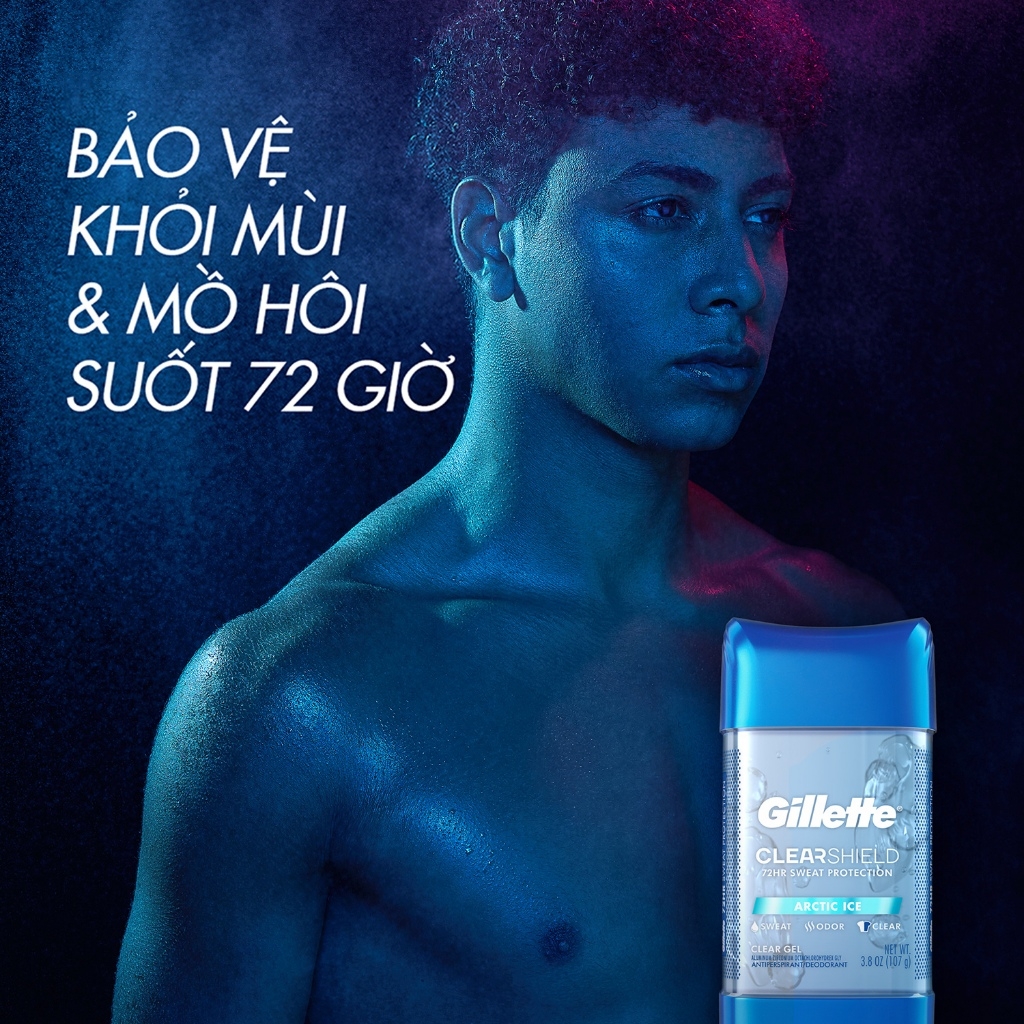 Lăn Khử Mùi Gillette Clear Gel 107g Mỹ