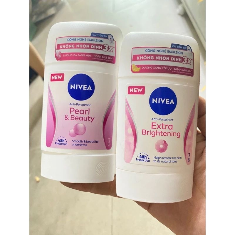 Sáp lăn khử mùi trắng sáng NIVEA ngọc trai chống ố vàng mờ vết thâm