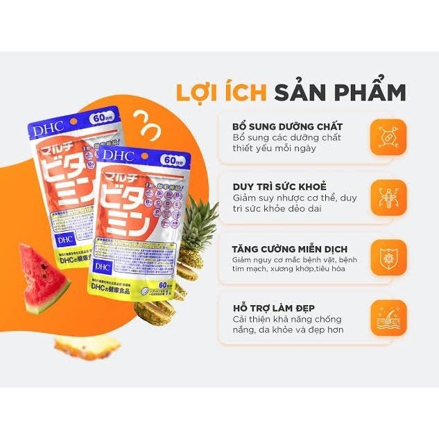 Viên uống DHC - Bổ sung Vitamin tổng hợp 60 viên-nhật