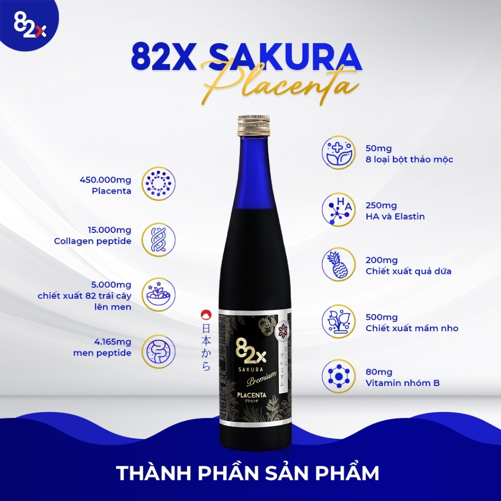 Nước Uống 82x Placenta sakura NHẬT