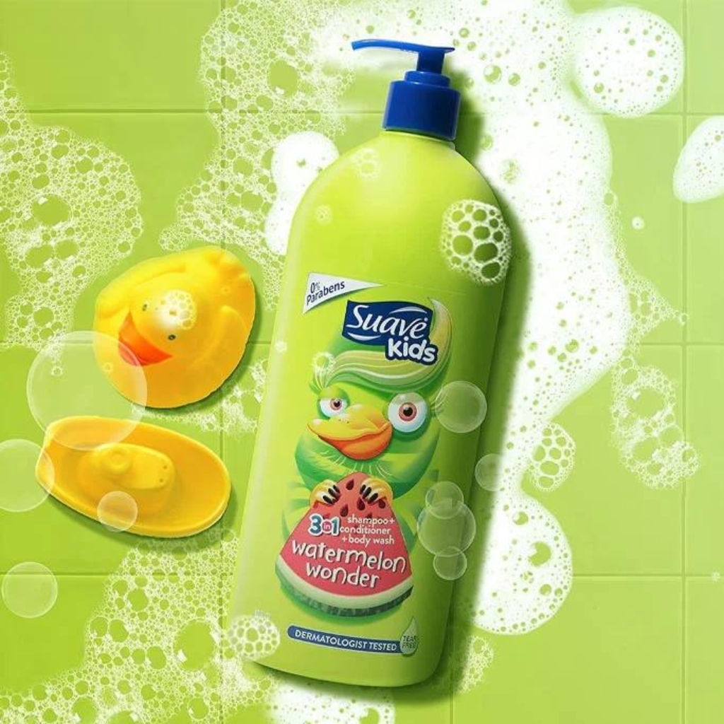 Sữa tắm, Gội và Xả Cho Bé Suave Kids 3 in1- 532ML-usa
