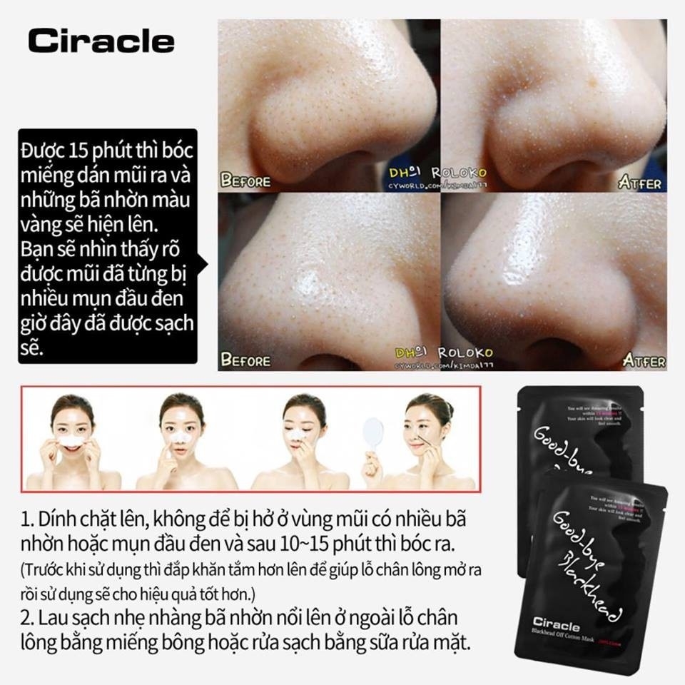 Mặt Nạ Đẩy Mụn Đầu Đen Ciracle Goodbye Blackhead (Miếng)-hàn