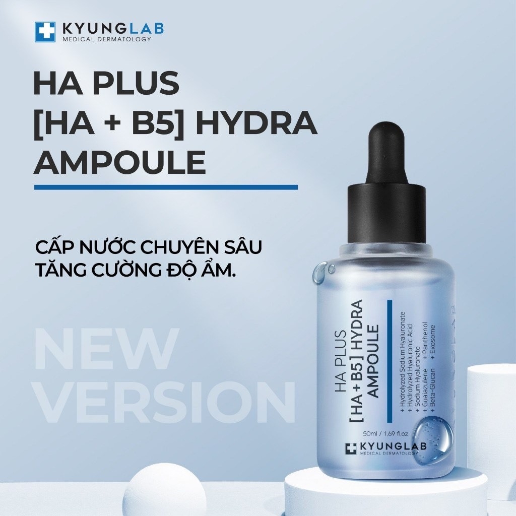Serum HA B5 KyungLab Hydra Ampoule cấp ẩm cấp nước căng bóng sáng da 50ML