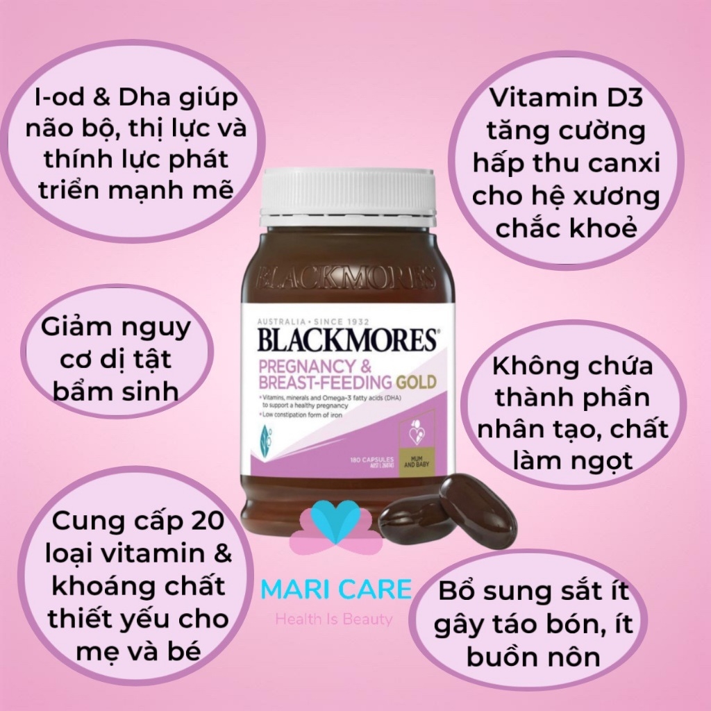 Viên uống bà bầu Blackmores Pregnancy Gold-úc
