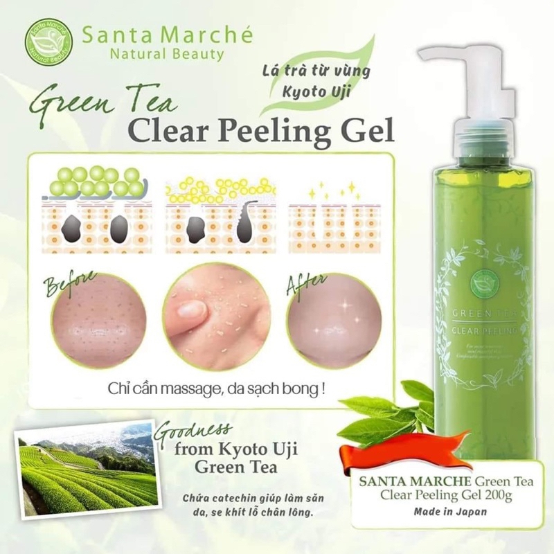 TẨY DA CHẾT TRÀ XANH SANTA MARCHE-nhật