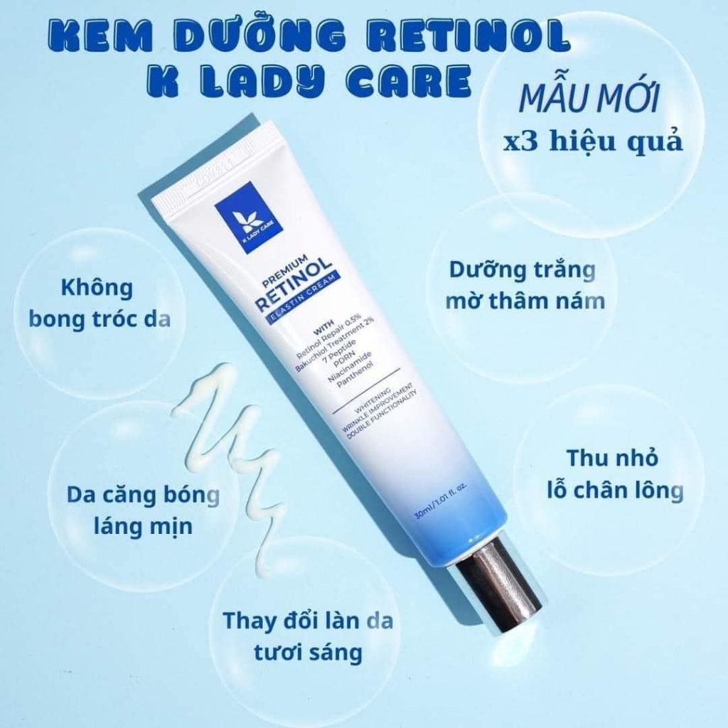 Kem Retinol K Lady Care 0.5% - 30ml ( màu trắng xanh)-hàn