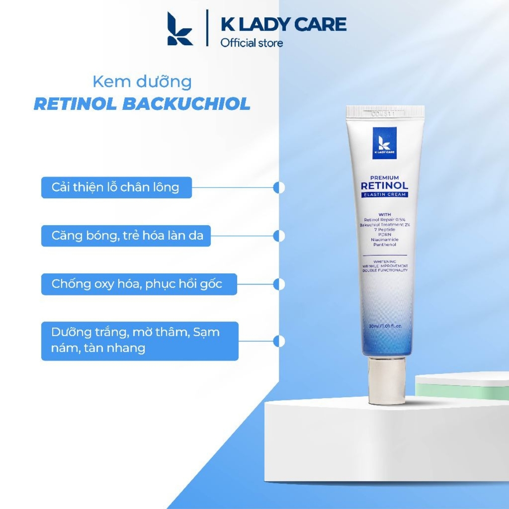 Kem Retinol K Lady Care 0.5% - 30ml ( màu trắng xanh)-hàn