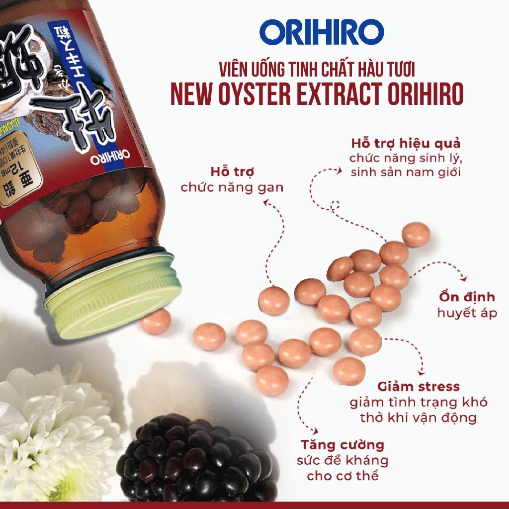 Tinh chất Hàu tươi Nhật Orihiro 120 viên- Nhật Bản