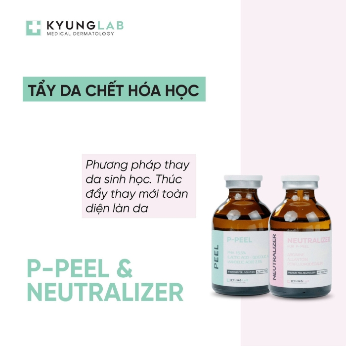 Bộ Đôi Thay Da Sinh Học Kyung Lab P-Peel + Neutralizer Chính Hãng Hàn Quốc