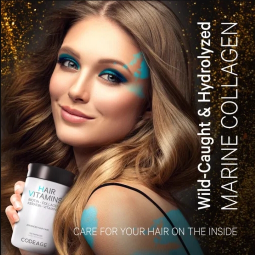 Viên uống kích thích mọc tóc, ngăn ngừa rụng tóc Codeage Hair Vitamins 120 viên