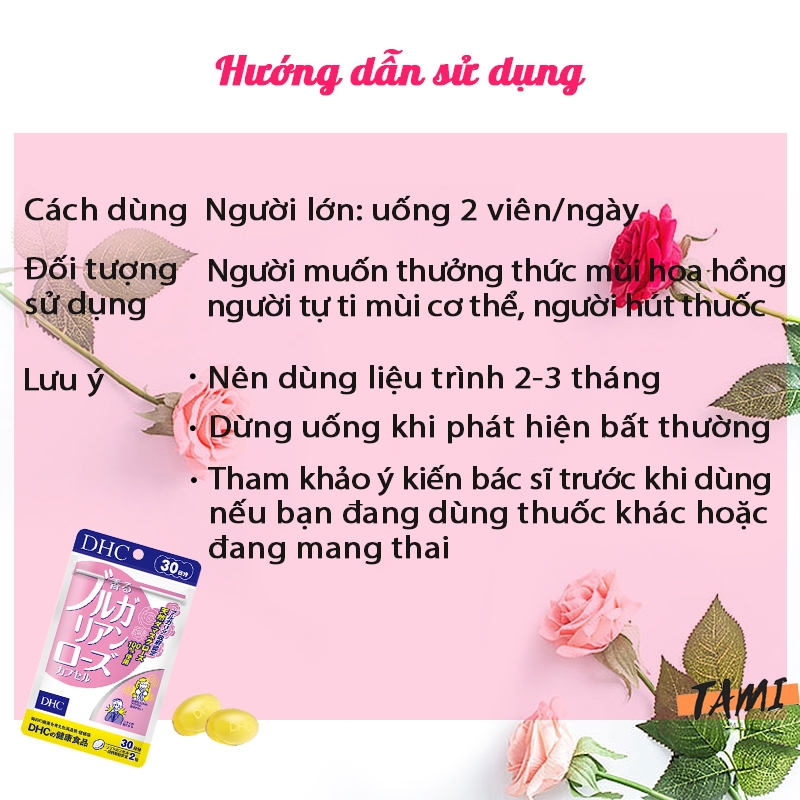 Viên Uống DHA Hoa Hồng Thơm Cơ Thể Nhật Bản