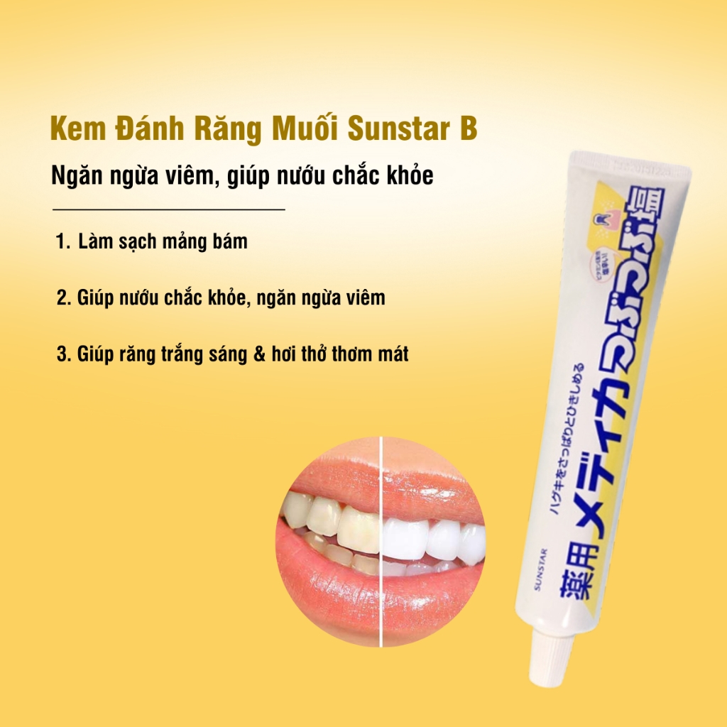 Kem đánh răng muối Sunstar 170g Nhật Bản-nhật