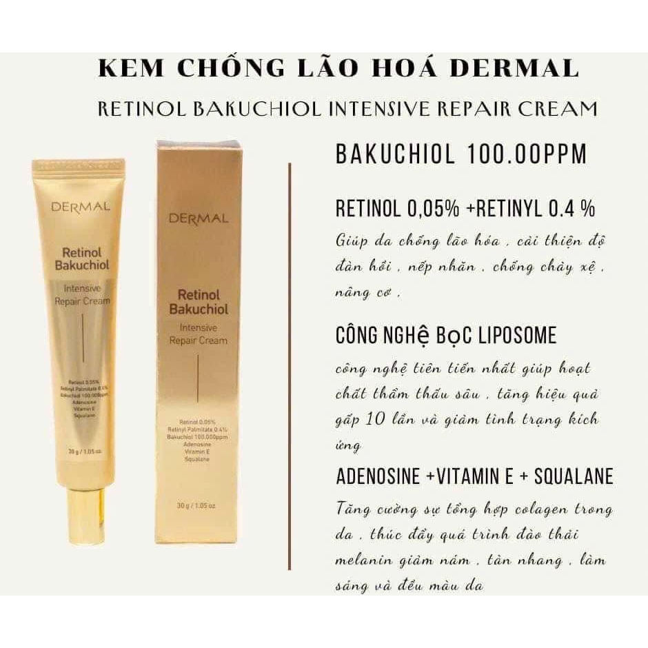 kem retinol bakuchiol mẫu mới -MÀU VÀNG-hàn