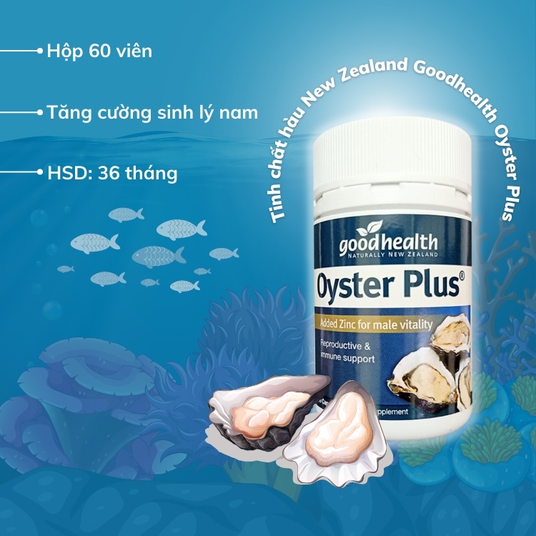 Viên hàu Oyster Plus Goodhealth 60 viên-New Zealan d