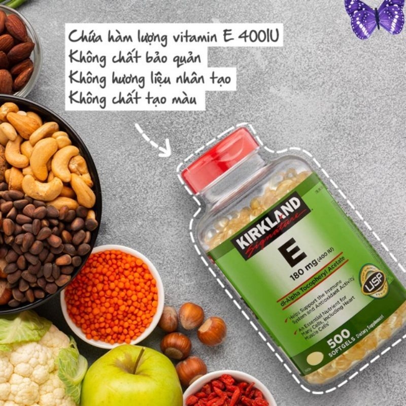 Viên uống Vitamin E MỸ Kirkland 500 viên- Mỹ