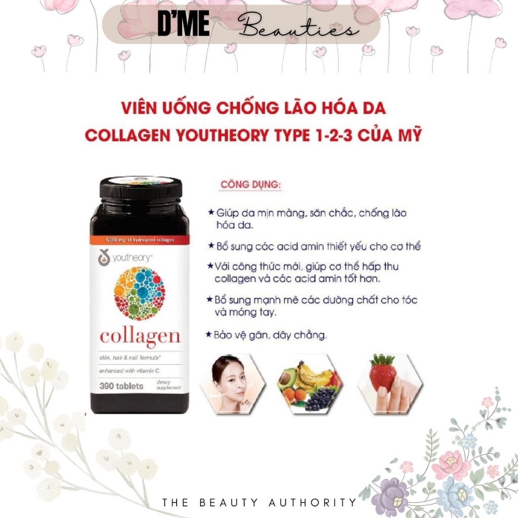 Viên uống Collagen Youtheory 390 viên Mỹ