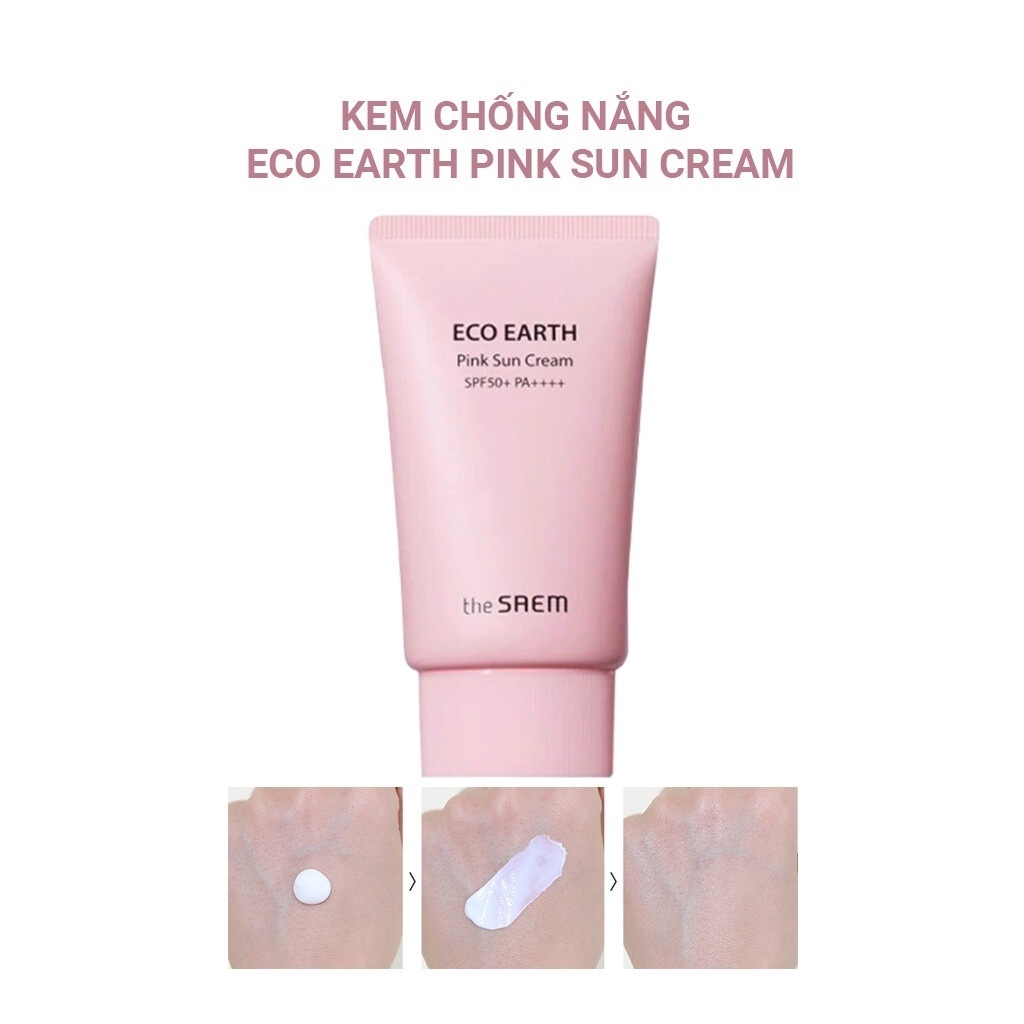 Kem Chống Nắng The Saem - màu hồng 50ml-HÀN