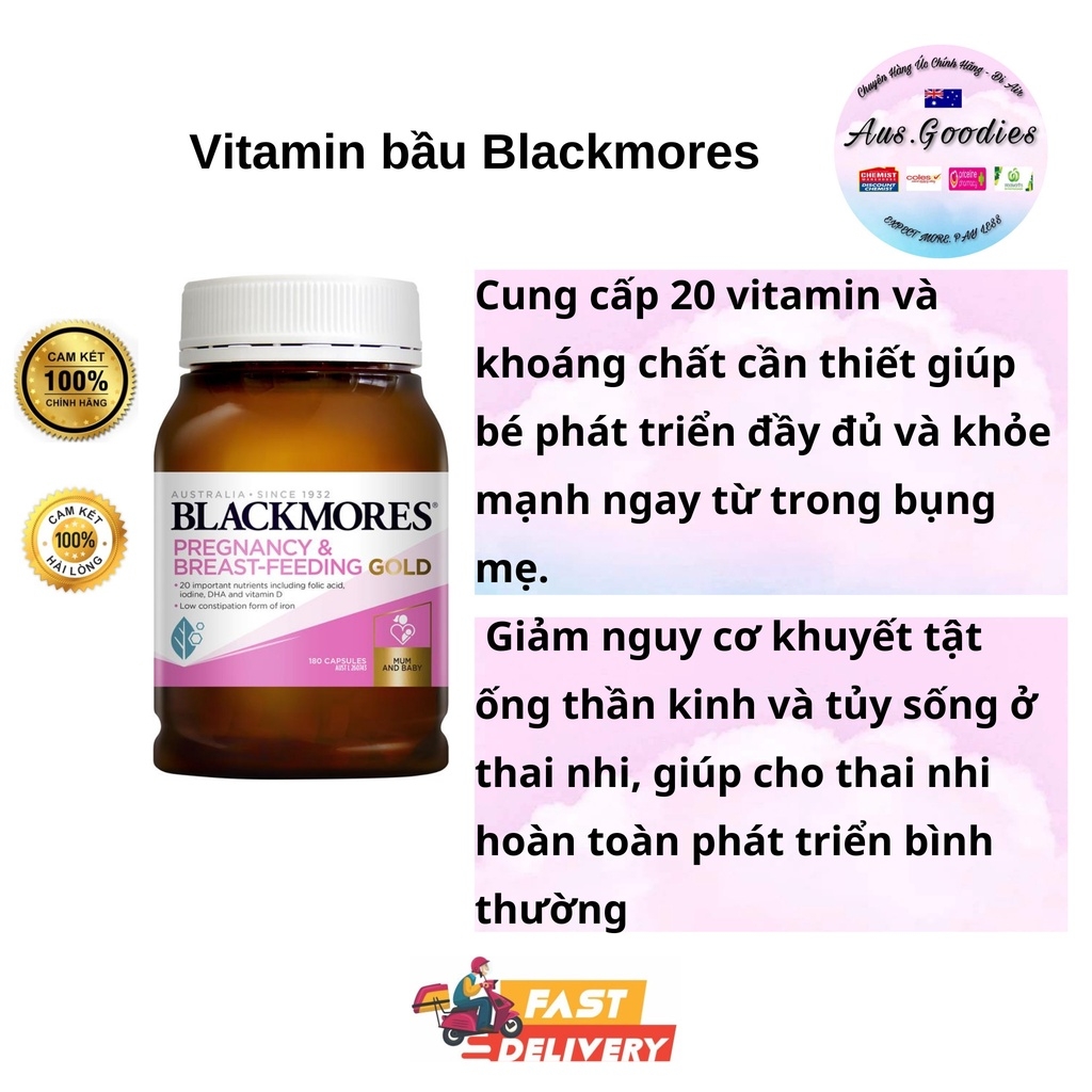 Viên uống bà bầu Blackmores Pregnancy Gold-úc