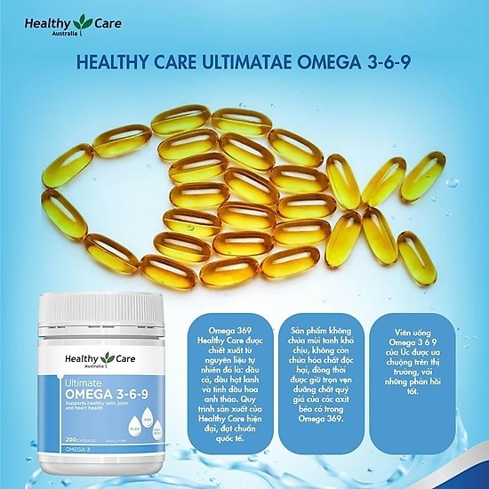 Healthy Care Viên Uống Hỗ Trợ Sức Khỏe Omega 3 6 9 Ultimate 200 Viên-ÚC