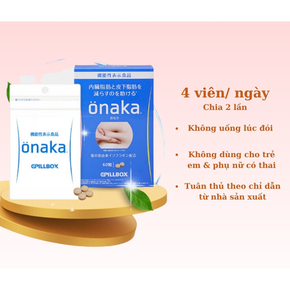 Viên Uống Giảm Mỡ Onaka Pillbox Nhật Bản 60 viên/