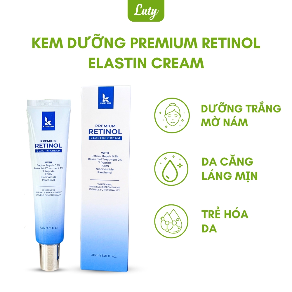 Kem Retinol K Lady Care 0.5% - 30ml ( màu trắng xanh)-hàn