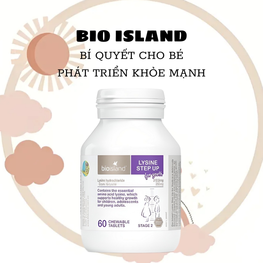 Lysine Bioisland tăng chiều cao ÚC - dạng viên