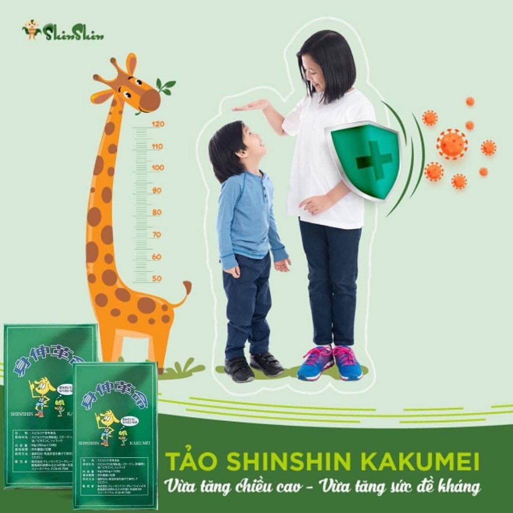 TẢO TĂNG CHIỀU CAO CHO BÉ SHINSHIN KAKUMEI 300 viên-nhật