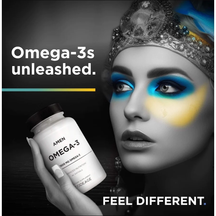 Viên Uống Dầu Cá Codeage Amen Omega-3 Tăng Cường Sức Khỏe, Đẹp Da 90 viên - beaute.superfood