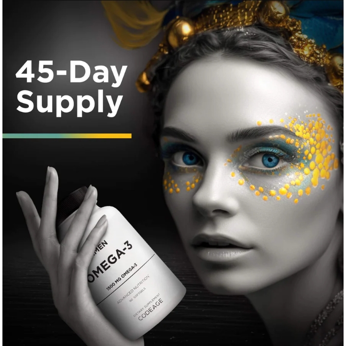 Viên Uống Dầu Cá Codeage Amen Omega-3 Tăng Cường Sức Khỏe, Đẹp Da 90 viên - beaute.superfood