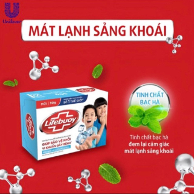 XÀ BÔNG LIFEBUOY ( ĐỦ MÀU ) BÁNH 90G