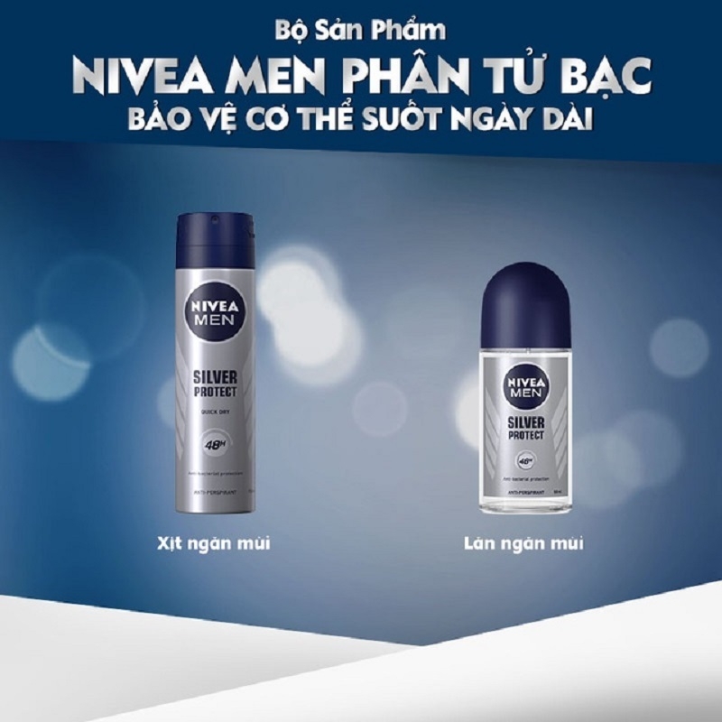 Lăn Ngăn Mùi Nam Phân Tử Bạc Nivea