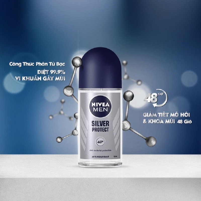 Lăn Ngăn Mùi Nam Phân Tử Bạc Nivea