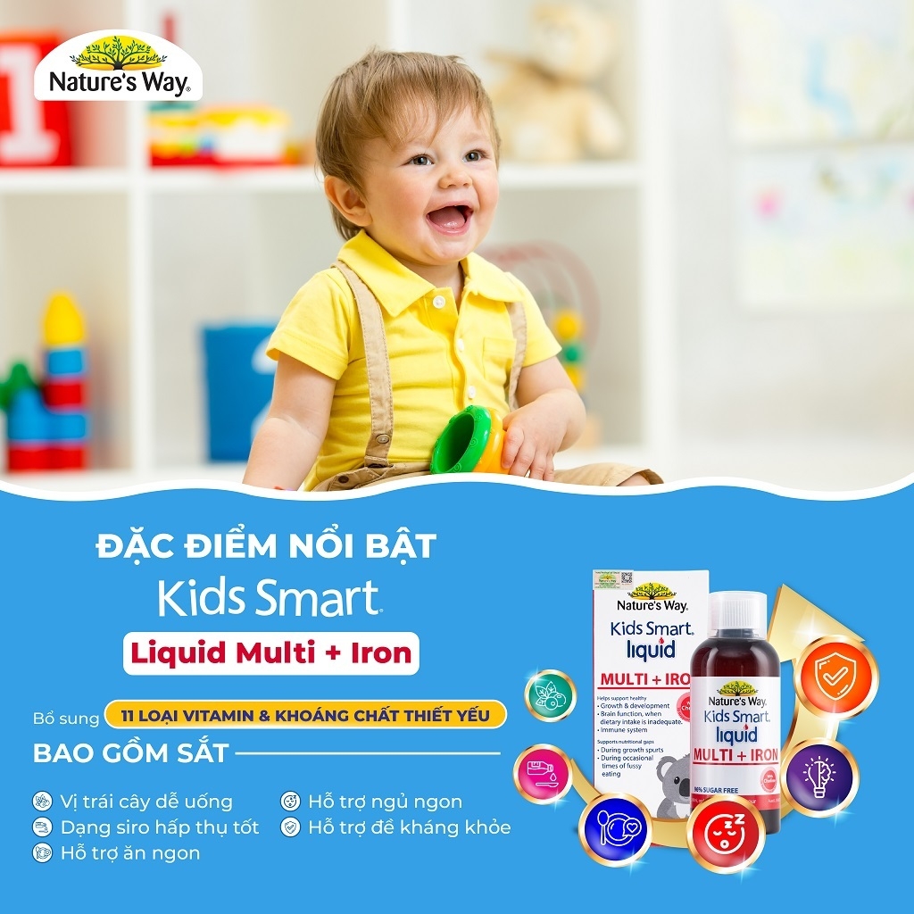 Vitamin tỗng hợp & sắt Nature 's W ay 200ml(  1 tuổi +)