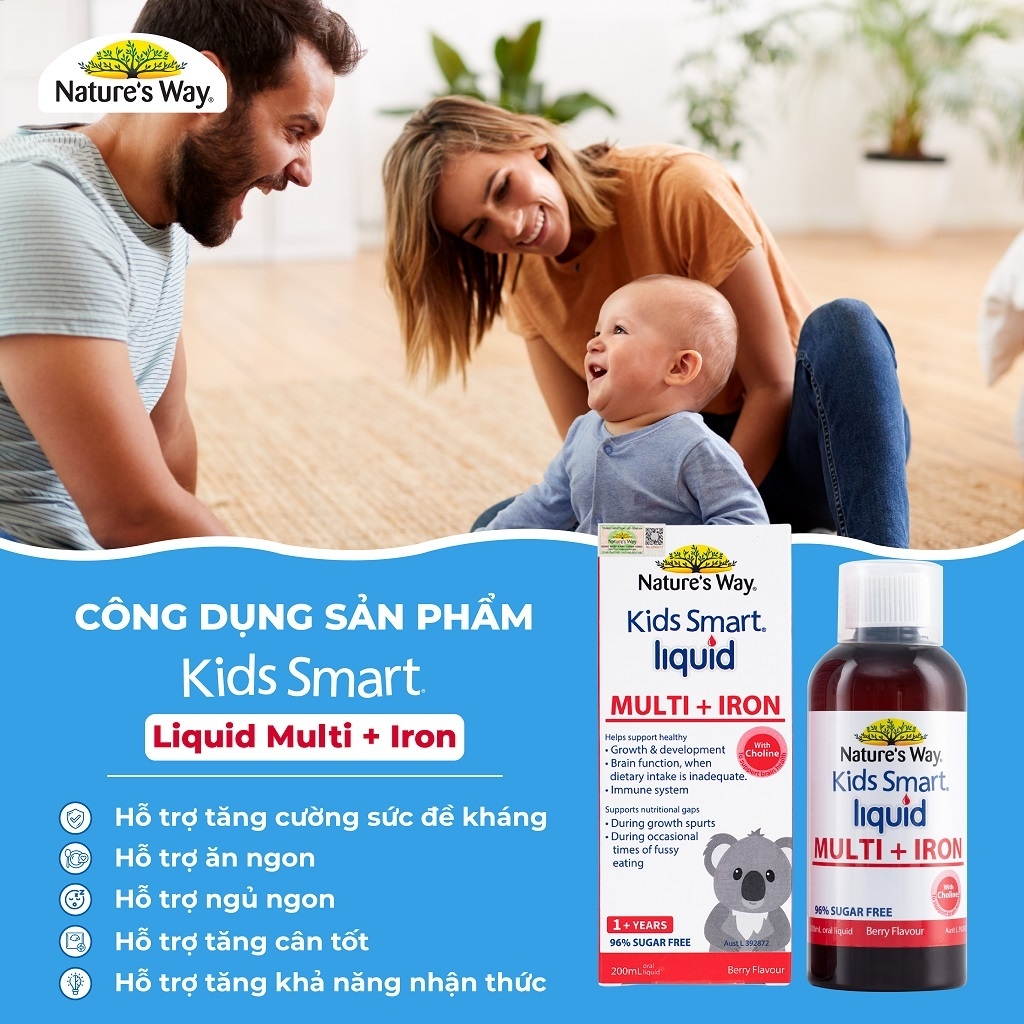 Vitamin tỗng hợp & sắt Nature 's W ay 200ml(  1 tuổi +)