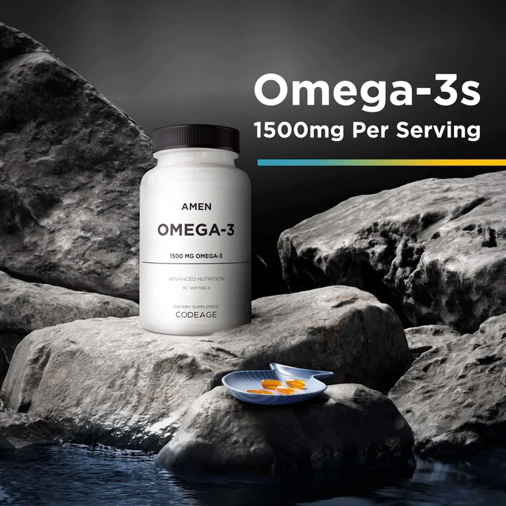 Viên Uống Dầu Cá Codeage Amen Omega-3 Tăng Cường Sức Khỏe, Đẹp Da 90 viên - beaute.superfood