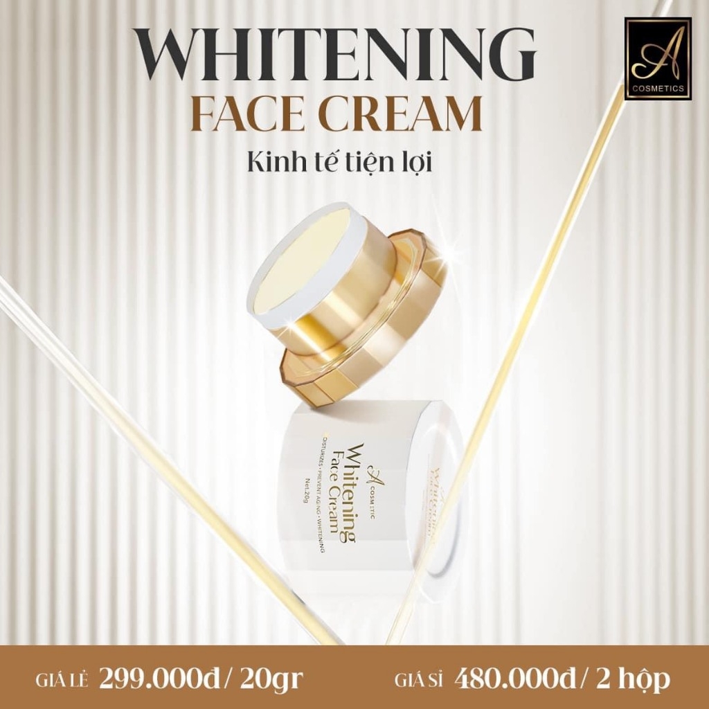 Kem Face Pháp A cosmetics dưỡng trắng da mặt 20g, kem whitening face cream