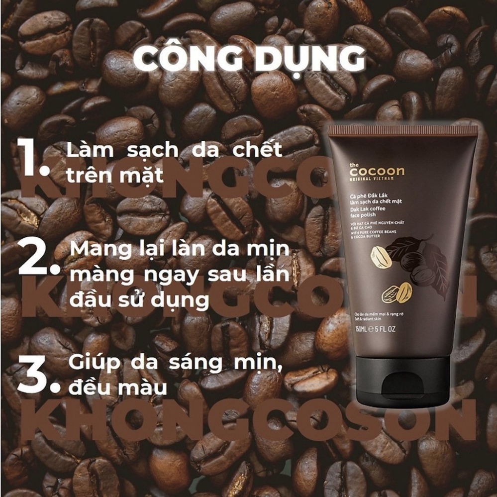Tẩy Da Chết Toàn Thân Cocoon Cà Phê Đắk Lắk 200ml Dak Lak Coffee Body Polish