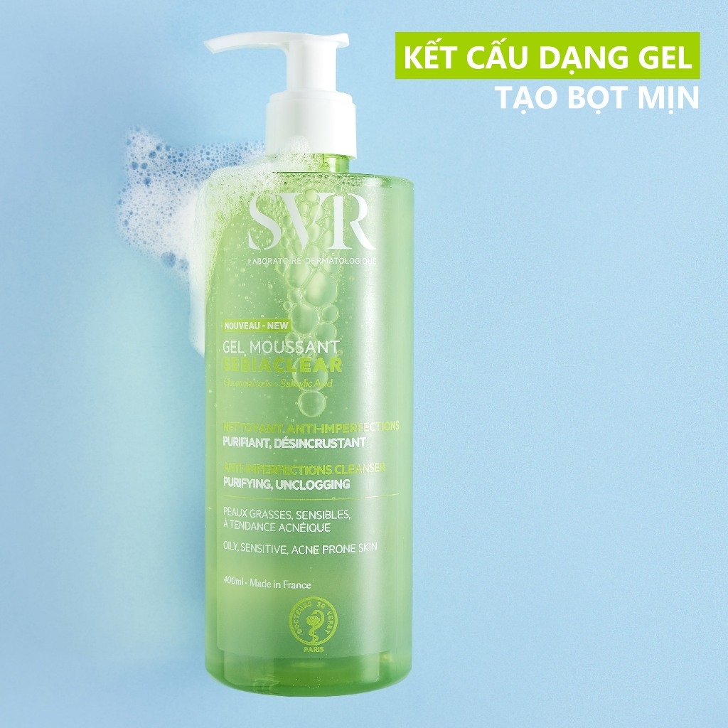 Sữa Rửa Mặt Cho Da Mụn Sebiaclear Gel Moussant