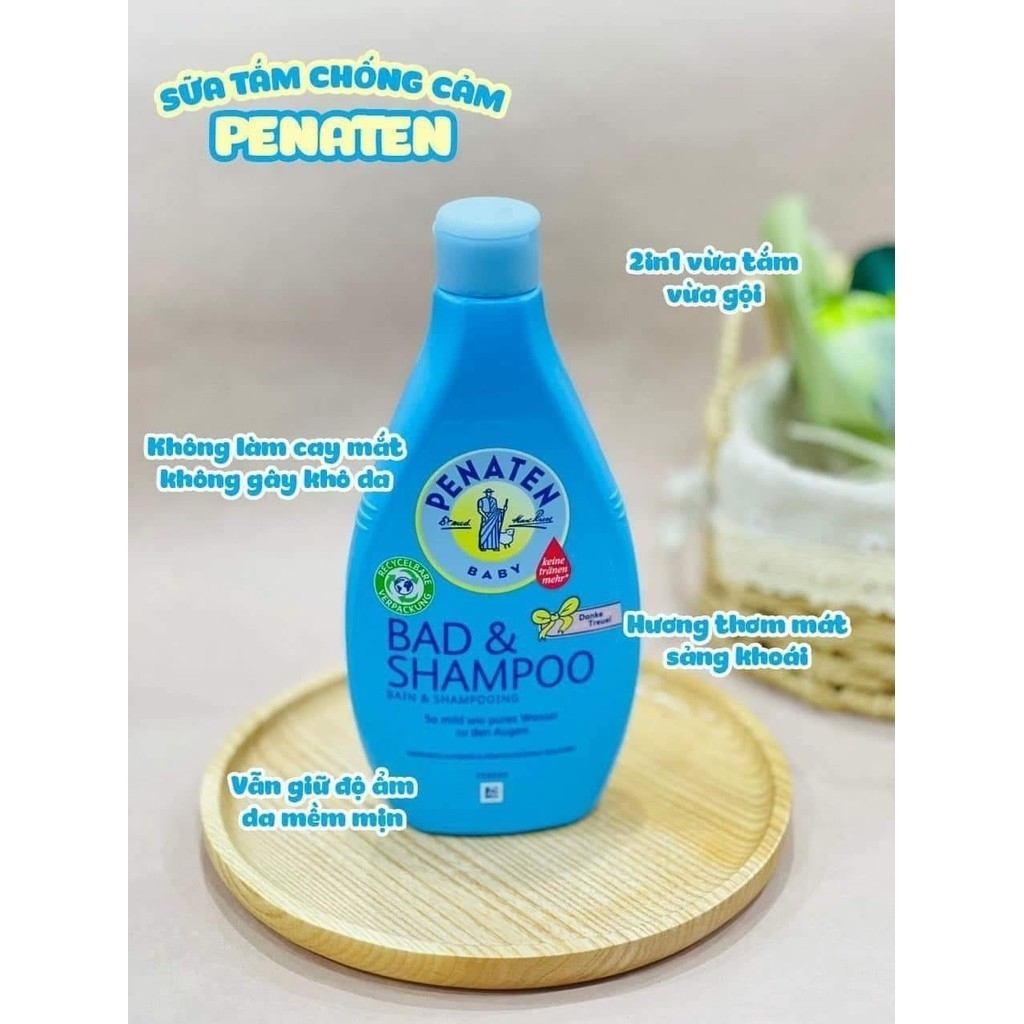 Sữa tắm gội Penaten 400ml Đức cho bé từ sơ sinh chống cảm