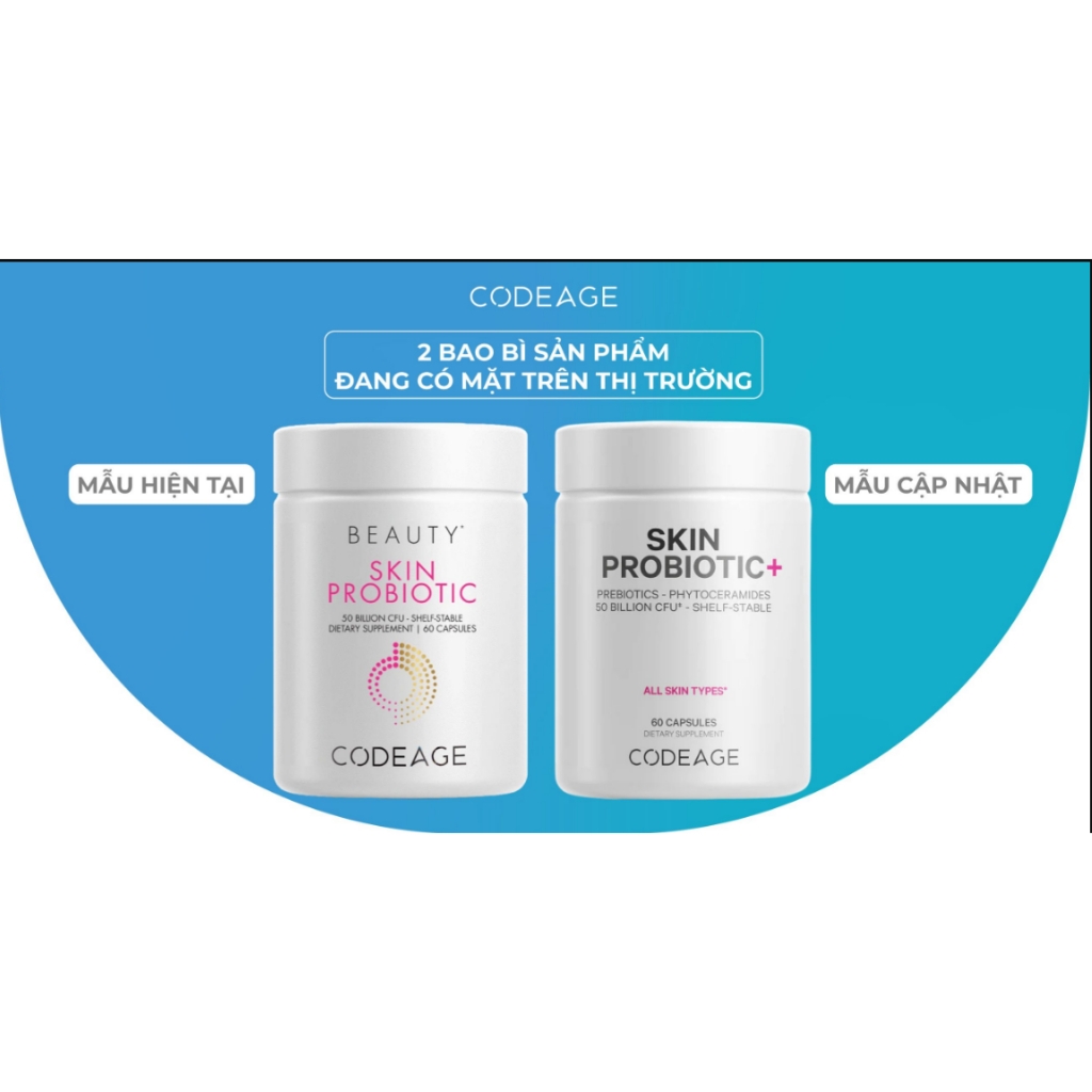Viên uống bổ sung lợi khuẩn cho da Codeage Beauty Skin Probiotic 60 viên